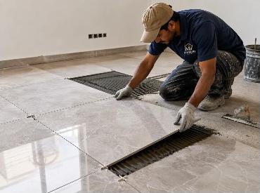 Maruti Ventures tile installation work